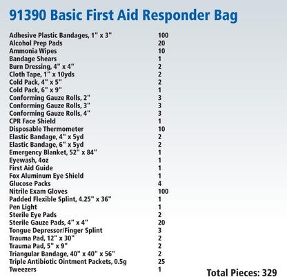 First Aid Only 91390 Basic First Aid Kit First Responder Bag