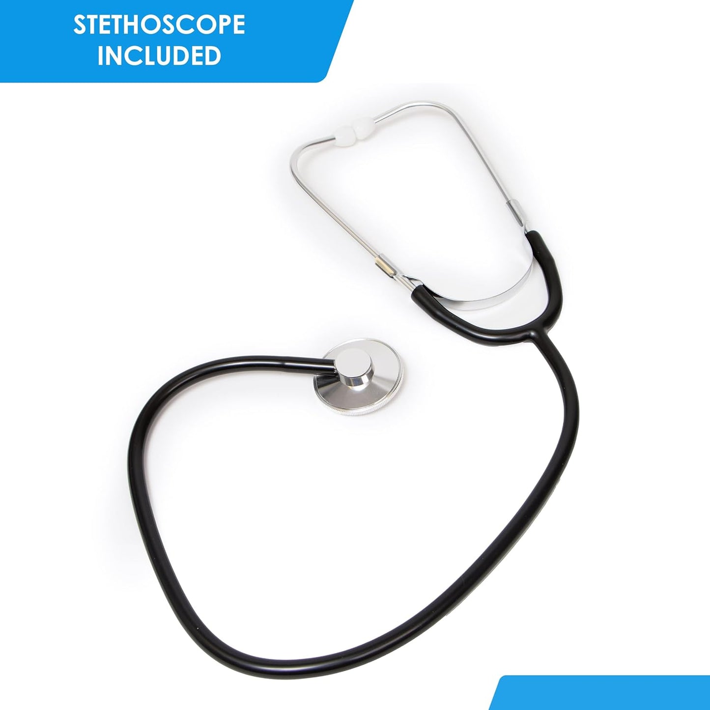Professional Classic Series Manual Adult Size Blood Pressure Kit, Emergency Bp kit with Stethoscope and Portable Leatherette Case, Nylon Cuff, Black