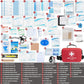 Mini First Aid Kit - 140/340 Piece Small First Aid Medical Kit for Car, Home, Office, Travel, Camping, Sports, Outdoor, School - Emergency First Aid Supplies and Survival Kit