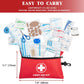 Mini First Aid Kit - 140/340 Piece Small First Aid Medical Kit for Car, Home, Office, Travel, Camping, Sports, Outdoor, School - Emergency First Aid Supplies and Survival Kit