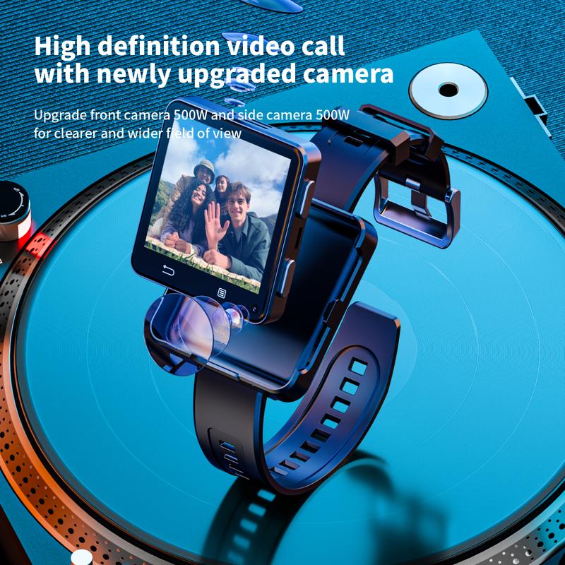 LOKMAT 4G Smart Watch Phone Call, 4GB+64GB Android 11 CPU MTK6761 Smartwatch, 2.64" Large Screen Gaming Watch 1200mAh Type-C Port Dual Camera WiFi Bluetooth GPS Smart Watches for Men