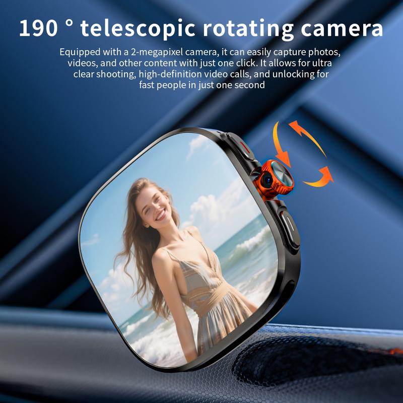 LOKMAT 4G SIM Card Android Smart Watch, 2.16'' AMOLED Large Screen 3GB+32GB Smartwatch for Men Women with Rotating Camera WiFi GPS, 1150mAh Fitness Activity Tracker Watch