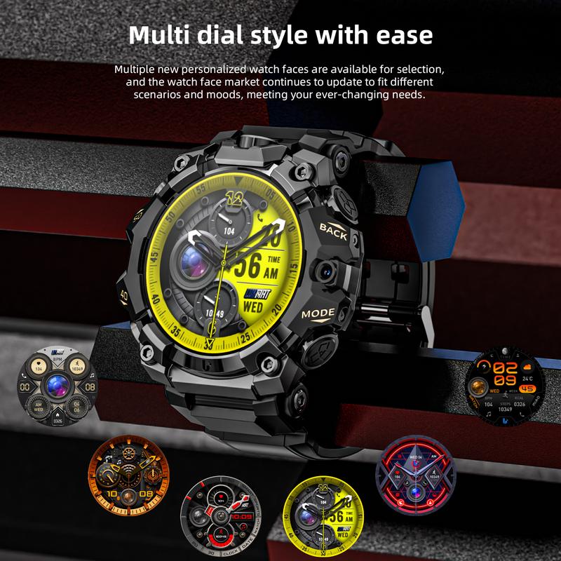 LOKMAT APPLLP 2 PRO 4G Android Smartwatch 4GB RAM 64GB ROM Men's Military Rugged Sports GPS WiFi Camera Bluetooth Wearable Smartphone with Massive Dials & Gaming Capabilities